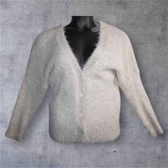 Leith Women’s Fuzzy Knit Button-Front Cardigan – Size M - Picture 3 of 11